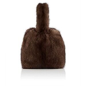 Barney’s New York Mink Fur Wristlet Bucket Bag